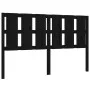Cabecero de cama madera maciza de pino negro 155,5x4x100 cm de vidaXL, Cabeceros y pies de cama - Ref: Foro24-817999, Precio:...