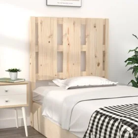Cabecero de cama madera maciza de pino 80,5x4x100 cm de vidaXL, Cabeceros y pies de cama - Ref: Foro24-817965, Precio: 26,96 ...