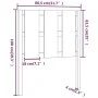 Bettkopfteil aus massivem Kiefernholz, 80,5 x 4 x 100 cm von vidaXL, Kopf- und Fußteile - Ref: Foro24-817965, Preis: 26,96 €,...