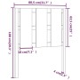 Cabecero de cama madera maciza de pino 80,5x4x100 cm de vidaXL, Cabeceros y pies de cama - Ref: Foro24-817965, Precio: 27,23 ...