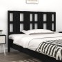 Cabecero de cama madera maciza de pino negro 145,5x4x100 cm de vidaXL, Cabeceros y pies de cama - Ref: Foro24-817994, Precio:...