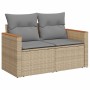 Set sofás jardín y cojines 9 pzas ratán sintético acacia beige en Conjuntos de jardín | Comprar online en Foru.es