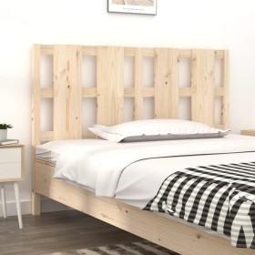 Cabecero de cama madera maciza de pino 125,5x4x100 cm de vidaXL, Cabeceros y pies de cama - Ref: Foro24-817980, Precio: 32,85...