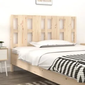 Cabecero de cama madera maciza de pino 125,5x4x100 cm de vidaXL, Cabeceros y pies de cama - Ref: Foro24-817980, Precio: 32,56...