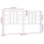 Cabecero de cama madera maciza de pino gris 186x4x100 cm de vidaXL, Cabeceros y pies de cama - Ref: Foro24-817857, Precio: 65...