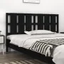 Cabecero de cama madera maciza de pino negro 185,5x4x100 cm de vidaXL, Cabeceros y pies de cama - Ref: Foro24-818009, Precio:...