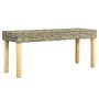 Banco de ratán kubu natural y madera maciza de caoba 110 cm en Bancos de comedor y cocina | Comprar online en Foru.es