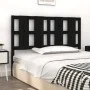 Bettkopfteil aus massivem schwarzem Kiefernholz, 125,5 x 4 x 100 cm von vidaXL, Kopf- und Fußteile - Ref: Foro24-817984, Prei...