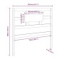 Cabecero de cama madera maciza de pino gris 80,5x4x100 cm de vidaXL, Cabeceros y pies de cama - Ref: Foro24-818017, Precio: 3...