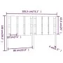 Cabecero de cama madera maciza de pino 185,5x4x100 cm de vidaXL, Cabeceros y pies de cama - Ref: Foro24-818005, Precio: 60,38...