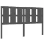 Solid gray pine wood bed headboard 155.5x4x100 cm by vidaXL, Headboards and footboards - Ref: Foro24-817997, Price: 46,89 €, ...