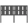 Solid gray pine wood bed headboard 155.5x4x100 cm by vidaXL, Headboards and footboards - Ref: Foro24-817997, Price: 46,89 €, ...