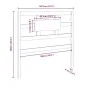 Bettkopfteil aus massivem Kiefernholz, 95,5 x 4 x 100 cm von vidaXL, Kopf- und Fußteile - Ref: Foro24-818020, Preis: 23,55 €,...