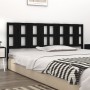 Cabecero de cama madera maciza de pino negro 205,5x4x100 cm de vidaXL, Cabeceros y pies de cama - Ref: Foro24-818014, Precio:...