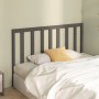 Cabecero de cama madera maciza de pino gris 166x4x100 cm de vidaXL, Cabeceros y pies de cama - Ref: Foro24-817752, Precio: 42...