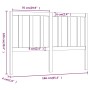 Cabecero de cama madera maciza de pino gris 166x4x100 cm de vidaXL, Cabeceros y pies de cama - Ref: Foro24-817752, Precio: 42...
