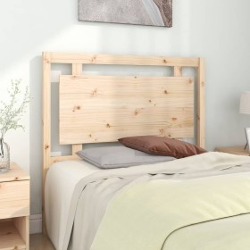 Cabecero de cama madera maciza de pino 105,5x4x100 cm de vidaXL, Cabeceros y pies de cama - Ref: Foro24-817925, Precio: 50,60...