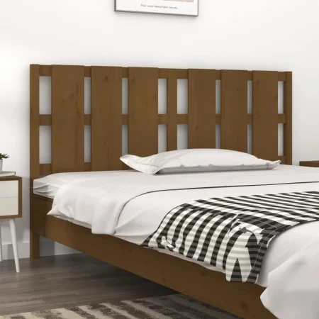 Solid pine wood bed headboard honey brown 165.5x4x100 cm by vidaXL, Headboards and footboards - Ref: Foro24-818003, Price: 60...