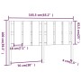 Cabecero de cama madera maciza pino marrón miel 165,5x4x100 cm de vidaXL, Cabeceros y pies de cama - Ref: Foro24-818003, Prec...