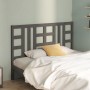 Cabecero de cama madera maciza de pino gris 146x4x100 cm de vidaXL, Cabeceros y pies de cama - Ref: Foro24-817842, Precio: 31...
