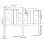 Cabecero de cama madera maciza de pino gris 146x4x100 cm de vidaXL, Cabeceros y pies de cama - Ref: Foro24-817842, Precio: 31...