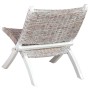 Silla de ratán kubu natural y madera maciza de caoba blanca en Sillones | Comprar online en Foru.es