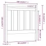 Bettkopfteil aus massivem grauem Kiefernholz, 106 x 4 x 100 cm von vidaXL, Kopf- und Fußteile - Ref: Foro24-817777, Preis: 25...