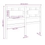 Cabecero de cama madera maciza de pino negro 125,5x4x100 cm de vidaXL, Cabeceros y pies de cama - Ref: Foro24-818034, Precio:...