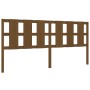 Cabecero de cama madera maciza de pino marrón miel 205x4x100 cm de vidaXL, Cabeceros y pies de cama - Ref: Foro24-818013, Pre...