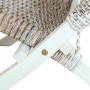 Silla de ratán kubu natural y madera maciza de caoba blanca en Sillones | Comprar online en Foru.es