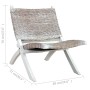 Silla de ratán kubu natural y madera maciza de caoba blanca en Sillones | Comprar online en Foru.es