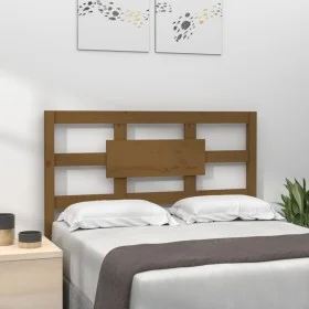 Cabecero de cama madera maciza pino marrón miel 105,5x4x100 cm de vidaXL, Cabeceros y pies de cama - Ref: Foro24-818028, Prec...