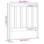 Bettkopfteil aus massivem Kiefernholz in Honigbraun, 106 x 4 x 100 cm von vidaXL, Kopf- und Fußteile - Ref: Foro24-817678, Pr...