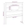 Bettkopfteil aus massivem grauem Kiefernholz, 105,5 x 4 x 100 cm von vidaXL, Kopf- und Fußteile - Ref: Foro24-818027, Preis: ...