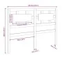 Bettkopfteil aus massivem Kiefernholz, 125,5 x 4 x 100 cm von vidaXL, Kopf- und Fußteile - Ref: Foro24-818030, Preis: 32,02 €...