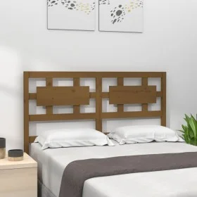 Honey brown pine solid wood bed headboard 165.5x4x100 cm by vidaXL, Headboards and footboards - Ref: Foro24-818053, Price: 58...