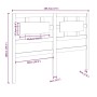 Cabecero de cama madera maciza de pino blanco 185,5x4x100 cm de vidaXL, Cabeceros y pies de cama - Ref: Foro24-818056, Precio...