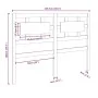 Bettkopfteil aus massivem Kiefernholz, honigbraun, 125,5 x 4 x 100 cm von vidaXL, Kopf- und Fußteile - Ref: Foro24-818033, Pr...