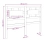 Cabecero de cama madera maciza de pino negro 185,5x4x100 cm de vidaXL, Cabeceros y pies de cama - Ref: Foro24-818059, Precio:...