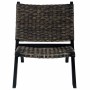 Silla de ratán kubu natural y madera maciza de caoba negra en Sillones | Comprar online en Foru.es