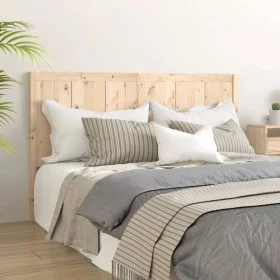 Cabecero de cama madera maciza de pino 125,5x4x100 cm de vidaXL, Cabeceros y pies de cama - Ref: Foro24-818080, Precio: 46,68...
