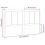 Solid pine wood bed headboard 125.5x4x100 cm by vidaXL, Headboards and footboards - Ref: Foro24-818080, Price: 46,68 €, Disco...