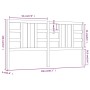 Cabecero de cama madera maciza de pino gris 206x4x100 cm de vidaXL, Cabeceros y pies de cama - Ref: Foro24-817862, Precio: 52...