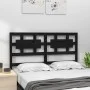 Bettkopfteil aus massivem schwarzem Kiefernholz, 145,5 x 4 x 100 cm von vidaXL, Kopf- und Fußteile - Ref: Foro24-818044, Prei...