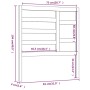Cabecero de cama madera maciza de pino gris 81x4x104 cm de vidaXL, Cabeceros y pies de cama - Ref: Foro24-818117, Precio: 35,...