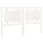 Cabecero de cama madera maciza de pino blanco 155,5x4x100 cm de vidaXL, Cabeceros y pies de cama - Ref: Foro24-817946, Precio...
