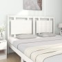 Cabecero de cama madera maciza de pino blanco 155,5x4x100 cm de vidaXL, Cabeceros y pies de cama - Ref: Foro24-817946, Precio...