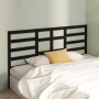Cabecero de cama madera maciza de pino negro 186x4x104 cm de vidaXL, Cabeceros y pies de cama - Ref: Foro24-818159, Precio: 6...