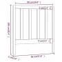 Bettkopfteil aus massivem weißem Kiefernholz, 96 x 4 x 100 cm von vidaXL, Kopf- und Fußteile - Ref: Foro24-817671, Preis: 24,...