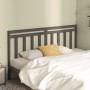 Cabecero de cama madera maciza de pino gris 186x4x100 cm de vidaXL, Cabeceros y pies de cama - Ref: Foro24-817807, Precio: 61...